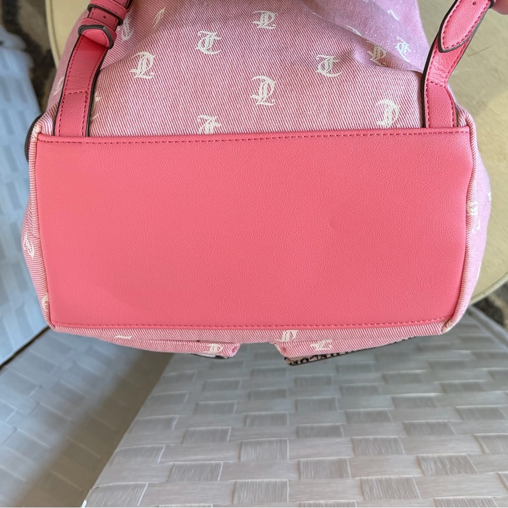 Juicy Couture Pink Women's Monogram Backpack Handbag 10X10 - Picture 11 of 14